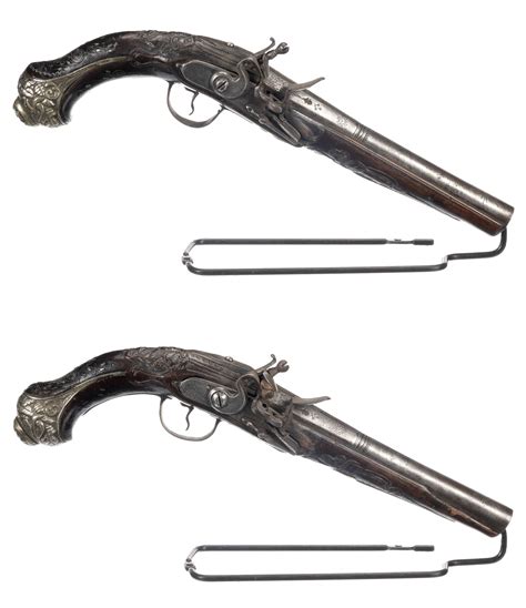 Pair Of Ornate Flintlock Pistols Rock Island Auction