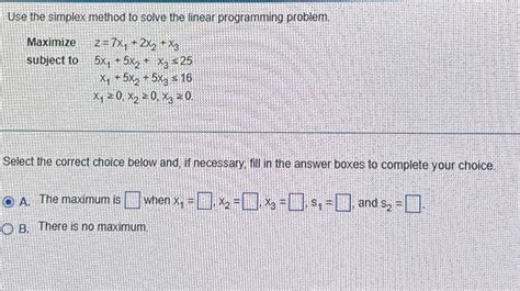 Solved Use The Simplex Method To Solve The Linear Chegg