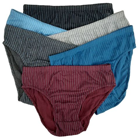 Pk Men S Bikini Briefs Low Rise Cotton Striped Colors Underwear S M L Xl Ebay
