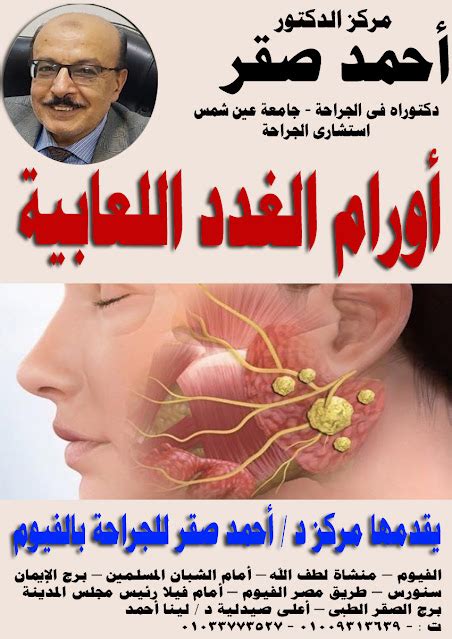 أورام الغدد اللعابية وأعراضها يقدمها لكم مركز الدكتور أحمد صقر للجراحة
