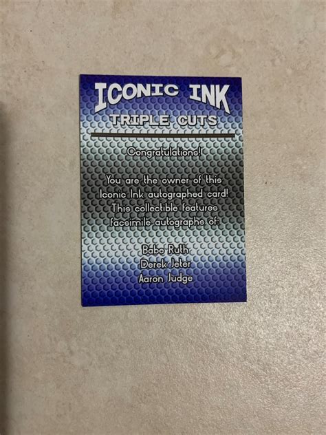 Babe Ruth Aaron Judge Derek Jeter Iconic Ink Yankees Facsimile Auto Etsy