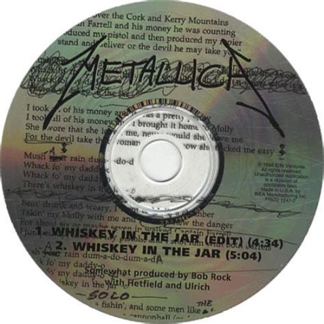 Metallica Whiskey In The Jar Us Promo Cd Single Cd