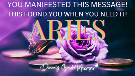 ARIES YOU MANIFESTED This DIVINELY GUIDED Messages ARIES TAROT