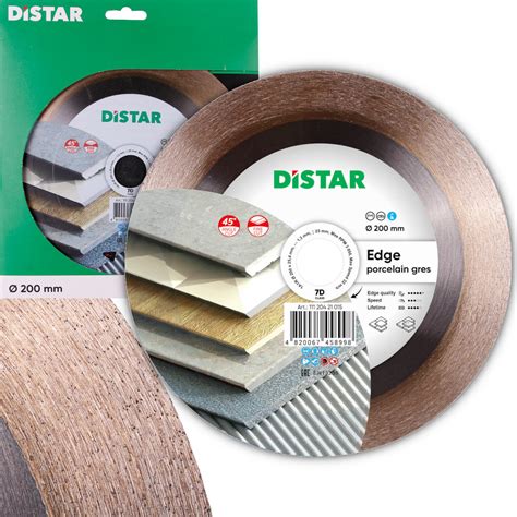 DISTAR Diamentowa tarcza EDGE 7D gres 45st 200mm (11120421015) • Cena ...