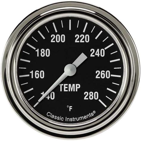 HR326SLF 04 Classic Instruments Hot Rod Water Temperature Gauge 140