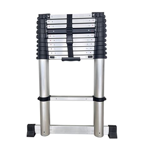 One Button Retraction Aluminum Telescopic Multi Purpose Ladder