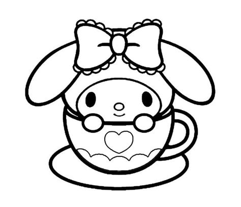 My Melody Colouring Sheets Free Printable Templates
