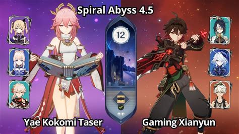 C0 Yae Kokomi Taser C3 Gaming Xianyun NEW Spiral Abyss 4 5 Floor 12