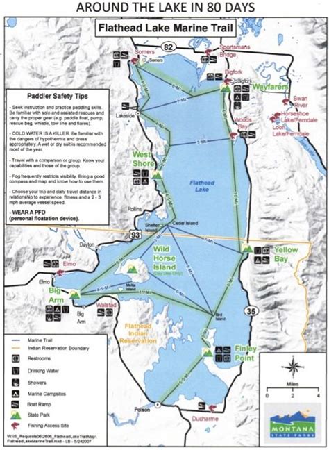 Flathead Lake Marine Trail Map