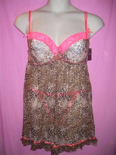 Rene Rofe Lingerie Plus Size Lace Ruffled Trim Lace Dreams Babydoll And Thong Naughty And