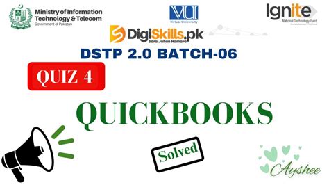 Digiskills Quickbooks Quiz Batch Dstp Batch Quickbooks