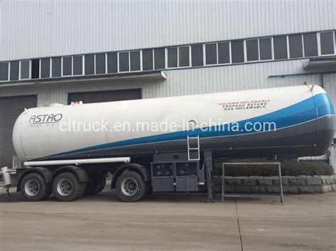 M Liquid Propane Gas Tank Trailer Tri Axles Lpg Storage Tanker Semi