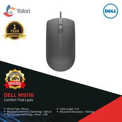 Jual Dell Optical Mouse MS116 Original Jakarta Pusat Das