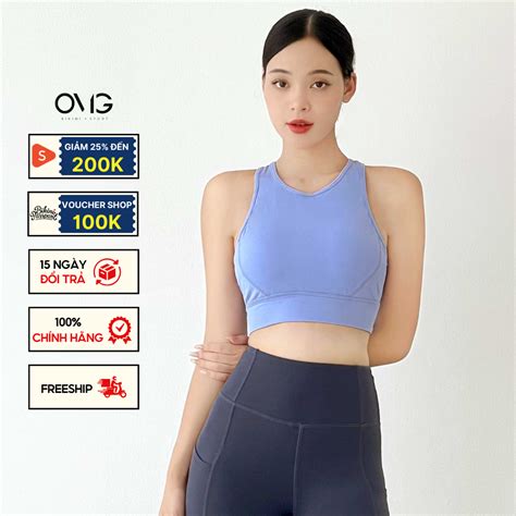 Áo tập Nữ BIKINI PASSPORT kiểu croptop ba lỗ màu Xanh da trời nhạt BG LB Shopee Việt Nam