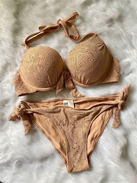 H M Swimsuit Bikini In Nude Women S Fashion Swimwear Bikinis Swimsuits On Carousell