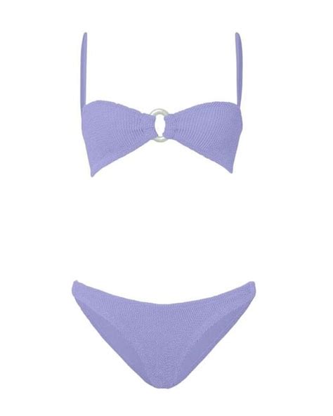 Hunza G Misty Bikini With Pearl Circle Lilac In Blue Lyst