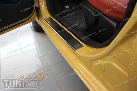 Накладки на пороги Киа Пиканто 2 (защитные накладки Kia Picanto 2 ...