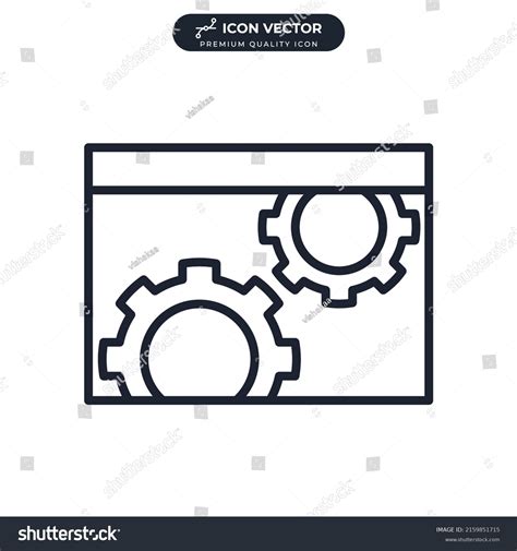development icon symbol template graphic web stock vector royalty