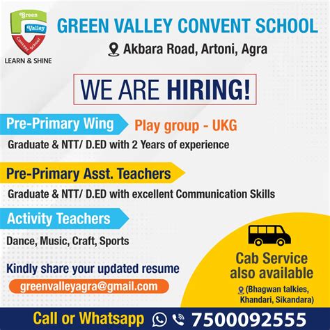 Teacher Vacancy in Agra 2023 - Agra Schools | About Agra City School News