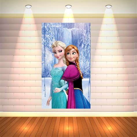 Painel De Festa Em Lona Tema Frozen Vertical Shopee Brasil