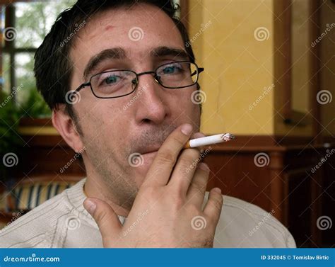 Smoker Face Satisfaction Stock Image Image Of Conversation 332045