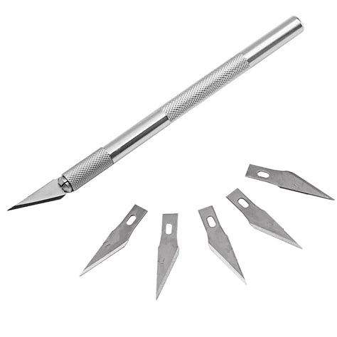 Oem Aluminum Handle Craft Art Creative Retractable Hobby Knife Blades