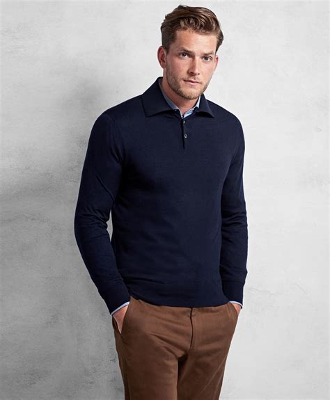 Brooks Brothers Golden Fleece D Knit Fine Gauge Merino Wool Polo