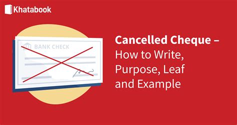 What Is A Cancelled Cheque