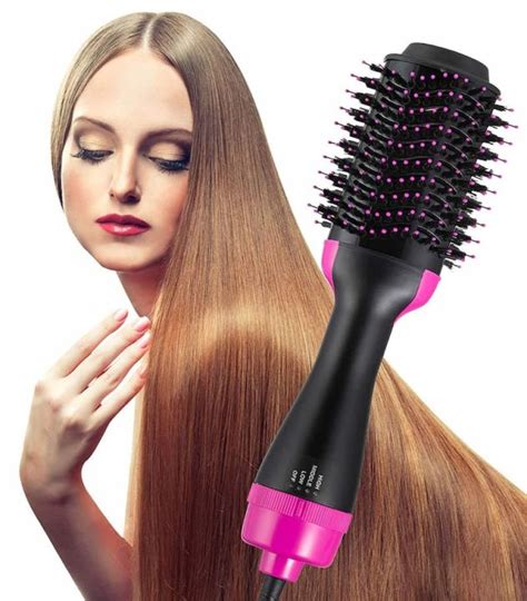 Hot Air Brush In Hair Dryer Brush One Step Hair Dryer Styler For Rotating Straightening