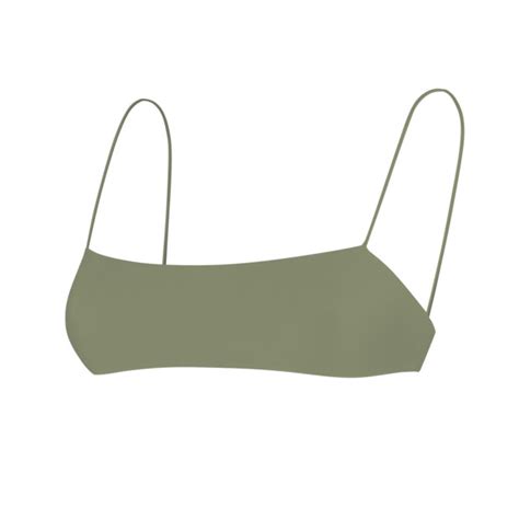 Minimal Olive Green Crop Bikini Crop Bikinis