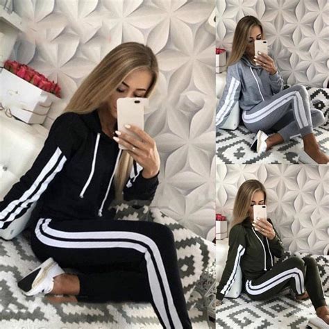 Женский комплект из двух предметов, спортивный костюм, толстовки с ...