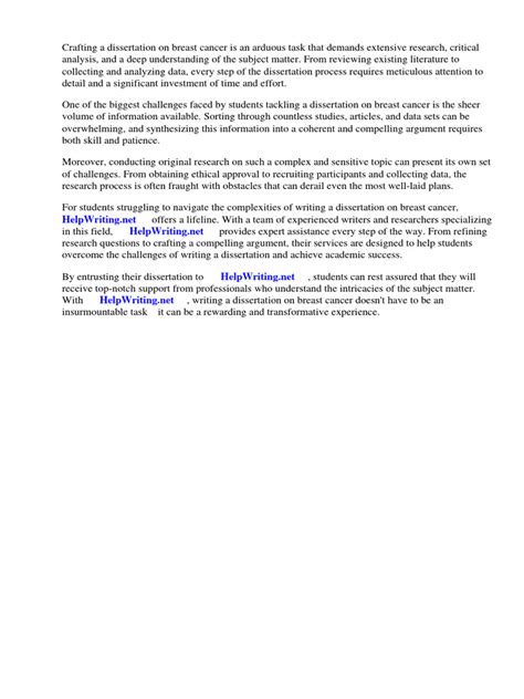 Dissertation Breast Cancer | PDF | Cancer | Breast Cancer