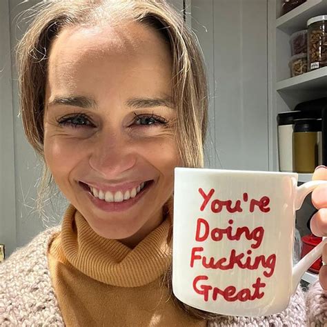Emilia Clarke Hot Art Coffee Mug Ink In Action