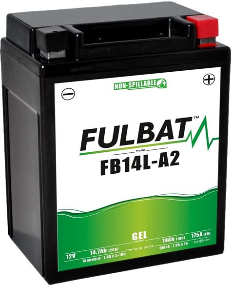 Fulbat Batteria Moto Gel YB14L A2 FB14L A2 12N14 3A 12V 14Ah