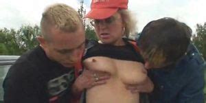 GRANDMA FRIENDS Blonde Granny Has Threesome Outdoors Porn Videos