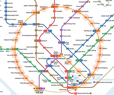 circle  map singapore mrt
