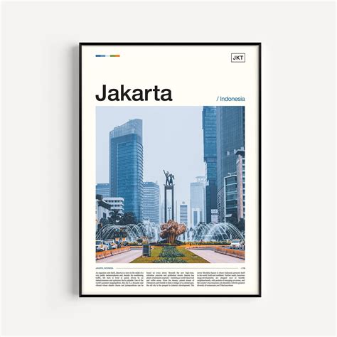 Jakarta Indonesia Travel Print Poster – Aesthetic Wall Decor