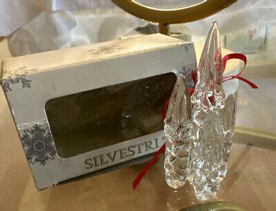 VINTAGE SILVESTRI CLEAR GLASS CANDLE ORNAMENT With BOX EBay