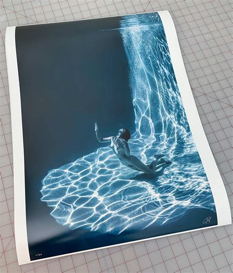 Alex Sher - Sweet Air (blue) - underwater nude photograph - archival