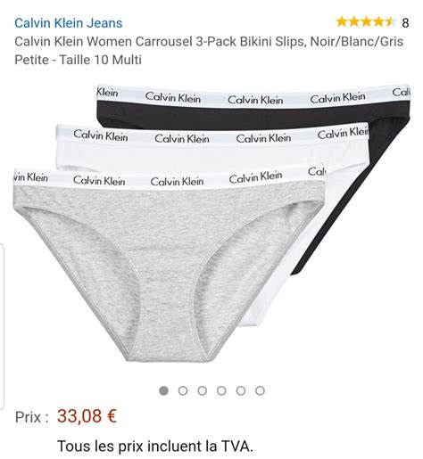 Original CK Bikini Underwear LARGE White And Black Available Women S Fashion Swimwear