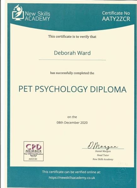 My Precious Pets Qualifications