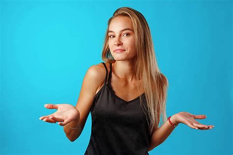 Illustration Of A Young Woman Expressive Hand Gestures And Emotional ...