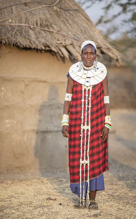 Beautiful Maasai Women In Traditional Clothing Editorial Stock Image