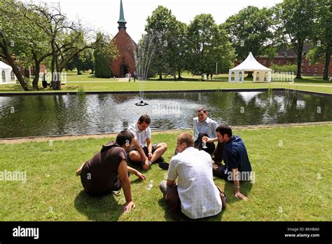 Students On The Campus Of Jacobs University In Bremen Germany Stock