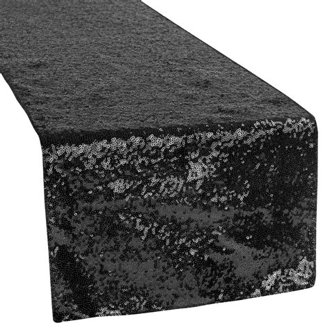 Black Glitz Sequin Table Runner - CV Linens™