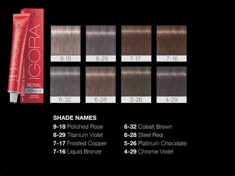 Schwarzkopf Professional Igora Royal Metallics Color Shades