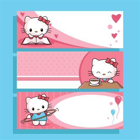 Hello Kitty Name Tag Design For Kids