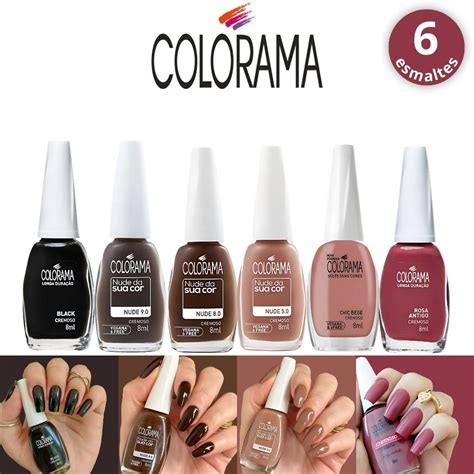Kit Esmaltes Nude E Escuros Tons Marrons E Preto Colorama Cremoso Esmalte Atacado Shopee Brasil