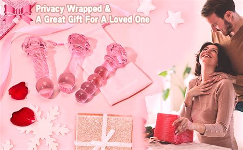 Amazon ASNOKNAE 3 Piece Pink Glass Dildo Butt Plug Crystal Rose Anal Plug Beads Dildo