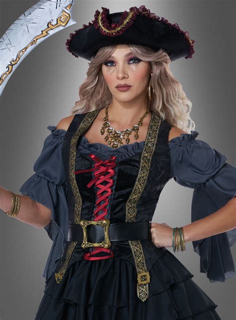 Pirate Costumes For Ladies Black Red Kostümpalast